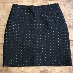 LAST CALL LOFT dotted mini skirt with pockets